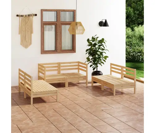 6-Daļīgs Dārza Atpūtas Mēbeļu Komplekts, Priedes Masīvkoks Vidaxl
