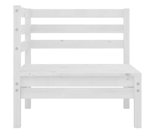 6-Daļīgs Dārza Atpūtas Mēbeļu Komplekts, Balts Priedes Koks Vidaxl