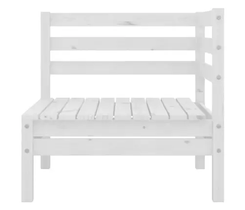 6-Daļīgs Dārza Atpūtas Mēbeļu Komplekts, Balts Priedes Koks Vidaxl