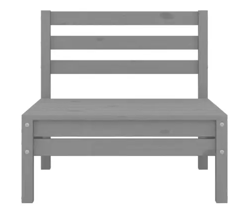 6-Daļīgs Dārza Atpūtas Mēbeļu Komplekts, Pelēks Priedes Koks Vidaxl