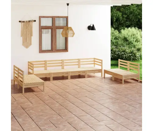 8-Daļīgs Dārza Atpūtas Mēbeļu Komplekts, Priedes Masīvkoks Vidaxl