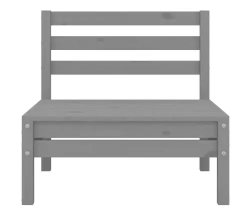 8-Daļīgs Dārza Atpūtas Mēbeļu Komplekts, Pelēks Priedes Koks Vidaxl