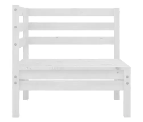 3-Daļīgs Dārza Atpūtas Mēbeļu Komplekts, Balts Priedes Koks Vidaxl