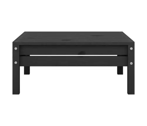 3-Daļīgs Dārza Atpūtas Mēbeļu Komplekts, Melns Priedes Koks Vidaxl