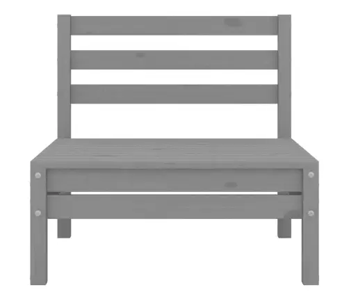 4-Osaline Aiamööblikomplekt, Täismännipuit, Hall