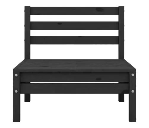 4-Daļīgs Dārza Atpūtas Mēbeļu Komplekts, Melns Priedes Koks Vidaxl