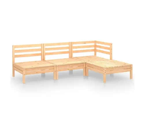 4-Daļīgs Dārza Atpūtas Mēbeļu Komplekts, Priedes Masīvkoks Vidaxl