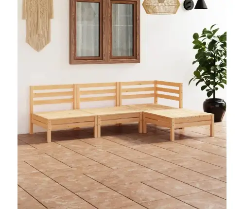 4-Daļīgs Dārza Atpūtas Mēbeļu Komplekts, Priedes Masīvkoks Vidaxl
