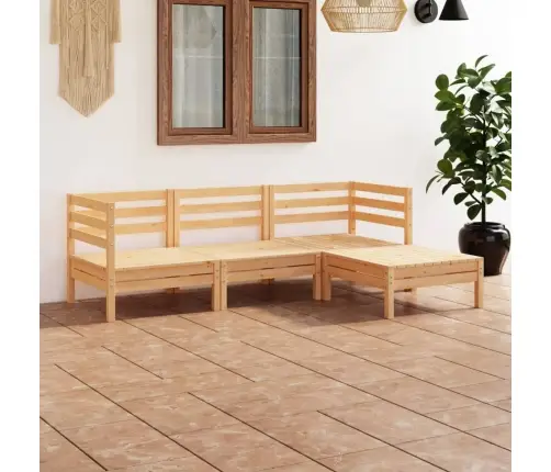 4-Daļīgs Dārza Atpūtas Mēbeļu Komplekts, Priedes Masīvkoks Vidaxl
