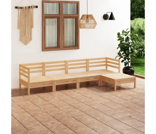 5-Daļīgs Dārza Atpūtas Mēbeļu Komplekts, Priedes Masīvkoks Vidaxl