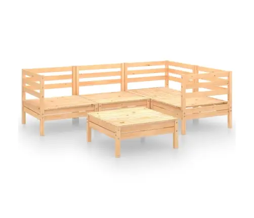 5-Daļīgs Dārza Atpūtas Mēbeļu Komplekts, Priedes Masīvkoks Vidaxl