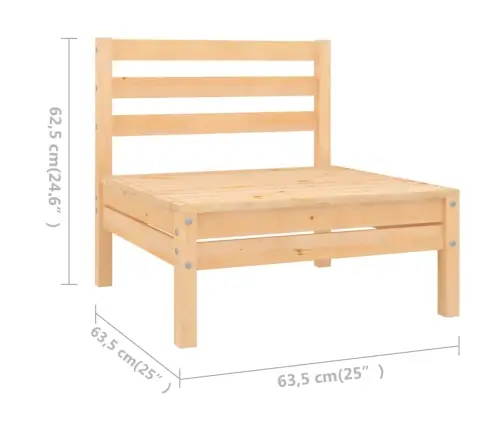 5-Daļīgs Dārza Atpūtas Mēbeļu Komplekts, Priedes Masīvkoks Vidaxl