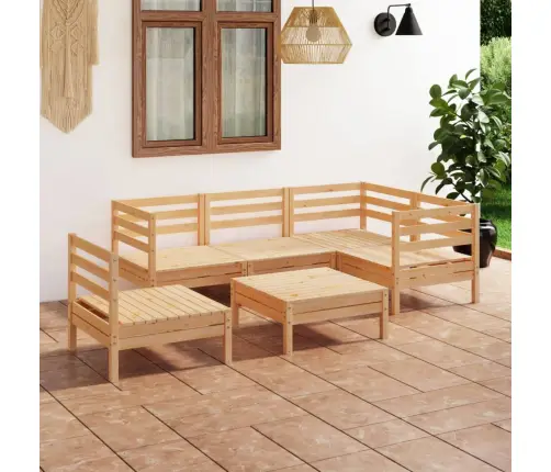 6-Daļīgs Dārza Atpūtas Mēbeļu Komplekts, Priedes Masīvkoks Vidaxl