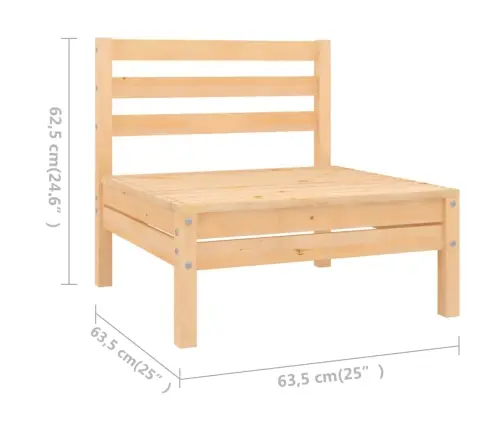 7-Daļīgs Dārza Atpūtas Mēbeļu Komplekts, Priedes Masīvkoks Vidaxl