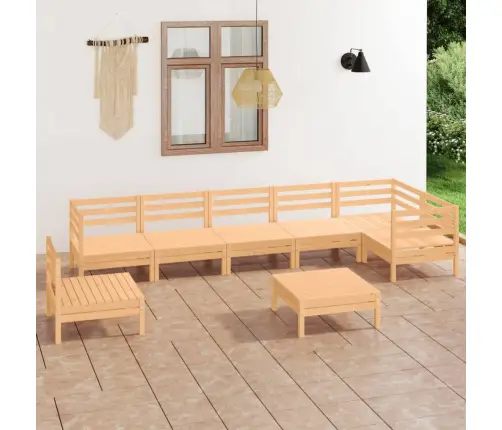 8-Daļīgs Dārza Atpūtas Mēbeļu Komplekts, Priedes Masīvkoks Vidaxl