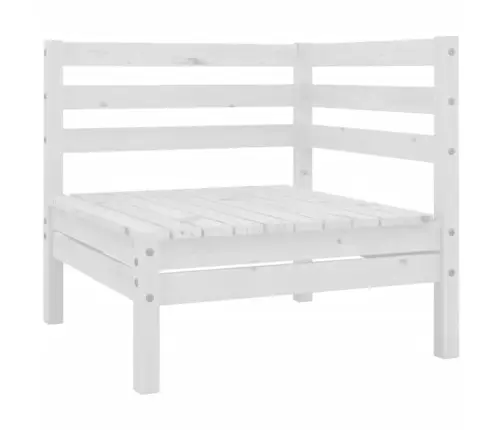 8-Daļīgs Dārza Atpūtas Mēbeļu Komplekts, Balts Priedes Koks Vidaxl