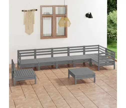 8-Osaline Aiadiivanikomplekt, Hall, Täismännipuit