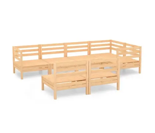 7-Daļīgs Dārza Atpūtas Mēbeļu Komplekts, Priedes Masīvkoks Vidaxl