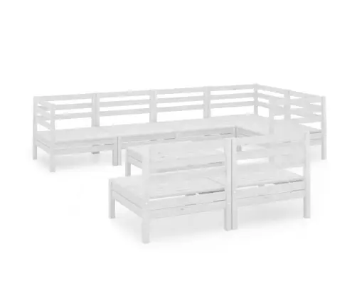 8-Osaline Aiadiivanikomplekt, Valge, Täismännipuit