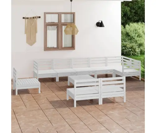 10-Osaline Aiadiivanikomplekt, Valge, Täismännipuit