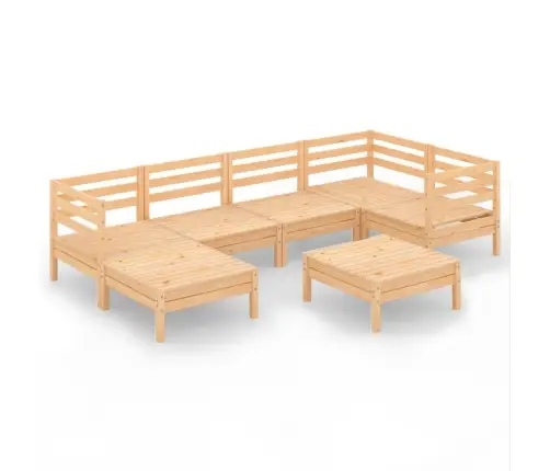 7-Daļīgs Dārza Atpūtas Mēbeļu Komplekts, Priedes Masīvkoks Vidaxl