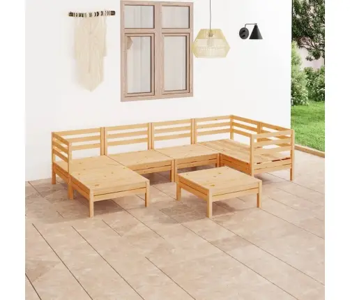 7-Daļīgs Dārza Atpūtas Mēbeļu Komplekts, Priedes Masīvkoks Vidaxl