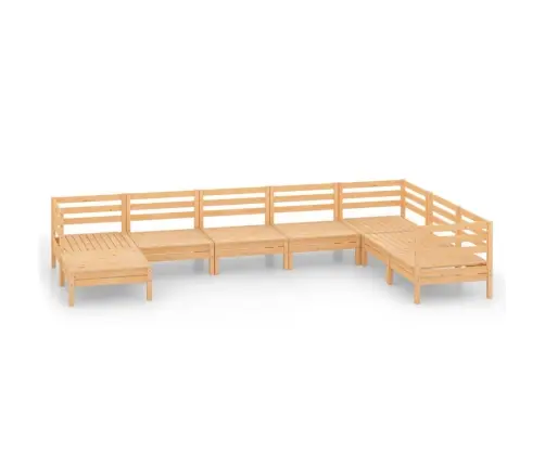 8-Daļīgs Dārza Atpūtas Mēbeļu Komplekts, Priedes Masīvkoks Vidaxl