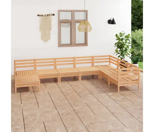 8-Daļīgs Dārza Atpūtas Mēbeļu Komplekts, Priedes Masīvkoks Vidaxl