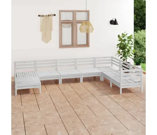 8-Osaline Aiadiivanikomplekt, Valge, Täismännipuit