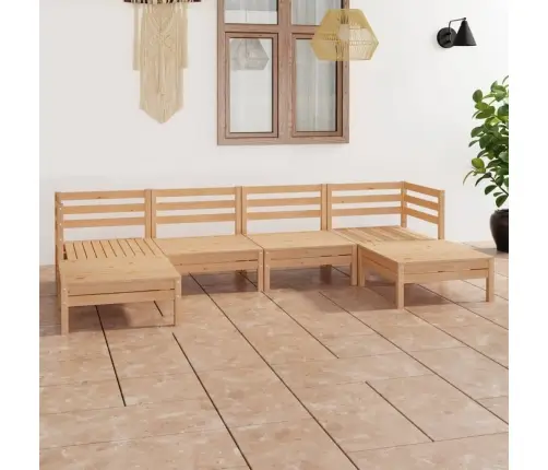 Sodo Poilsio Baldų Komplektas, 6 Dalių, Pušies Masyvas