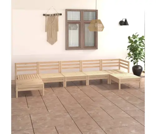 7-Daļīgs Dārza Atpūtas Mēbeļu Komplekts, Priedes Masīvkoks Vidaxl