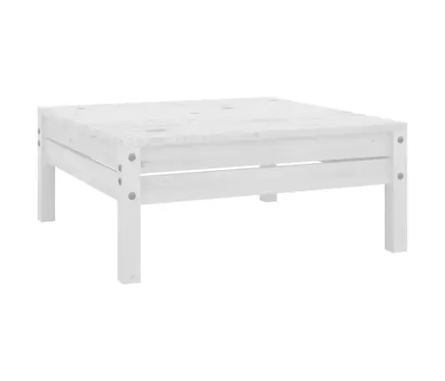 10-Osaline Aiamööblikomplekt, Täismännipuit, Valge