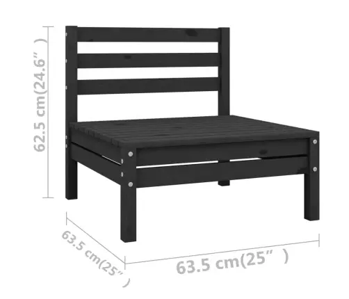 6-Osaline Aiadiivanikomplekt, Must, Täismännipuit