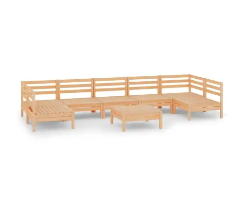 8-Daļīgs Dārza Atpūtas Mēbeļu Komplekts, Priedes Masīvkoks Vidaxl