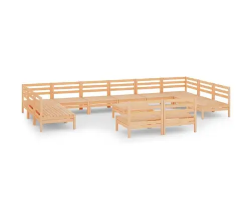 Sodo Poilsio Baldų Komplektas, 13 Dalių, Pušies Masyvas