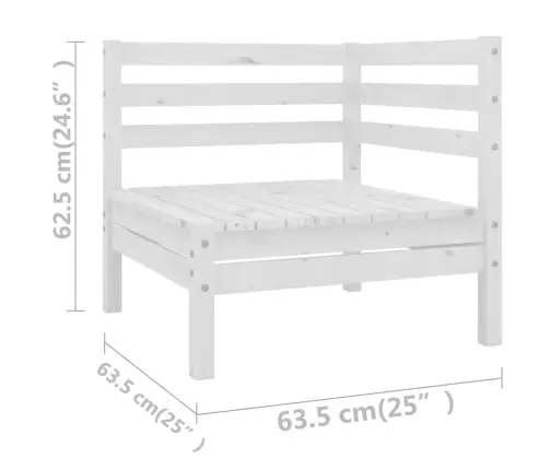 13-Osaline Aiadiivanikomplekt, Valge, Täismännipuit
