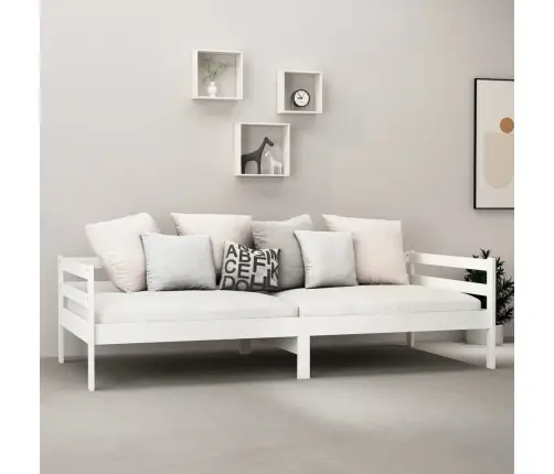 Dīvāngulta Ar Matraci, 90X200 Cm, Balta, Priedes Masīvkoks Vidaxl