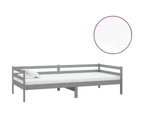 Päevavoodi Madratsiga, 90X200 cm Hall, Täismännipuit