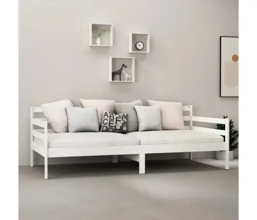 Dīvāngulta Ar Matraci, 90X200 Cm, Balta, Priedes Masīvkoks Vidaxl