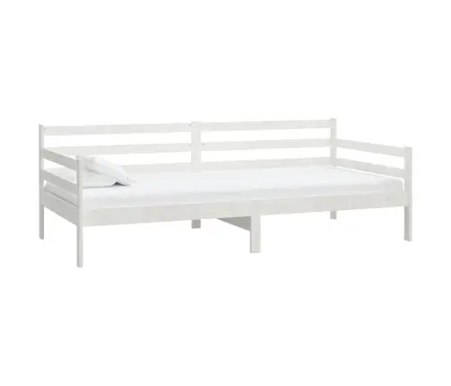 Päevavoodi Madratsiga, 90X200 cm Valge, Täismännipuit