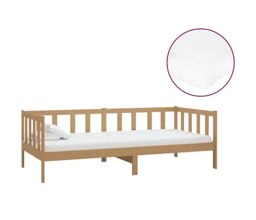 Dīvāngulta Ar Matraci, 90X200Cm, Medus Brūna, Priedes Masīvkoks Vidaxl