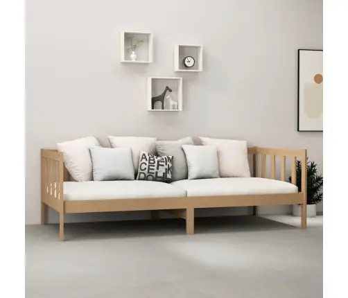 Dīvāngulta Ar Matraci, 90X200Cm, Medus Brūna, Priedes Masīvkoks Vidaxl