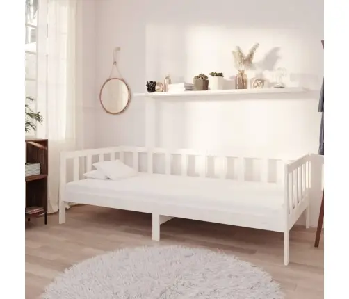 Dīvāngulta Ar Matraci, 90X200 Cm, Balta, Priedes Masīvkoks Vidaxl