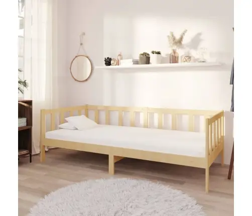 Lova Su Čiužiniu, 90X200cm Pušies Medienos Masyvas