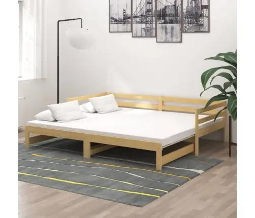 Izvelkama Gulta, 2X(90X200) Cm, Priedes Masīvkoks Vidaxl