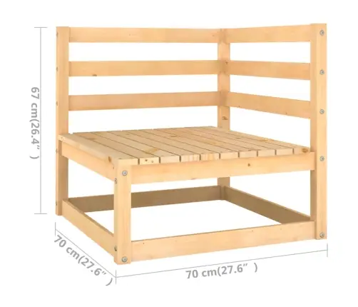 6-Osaline Aiamööbli Komplekt Patjadega, Männipuit