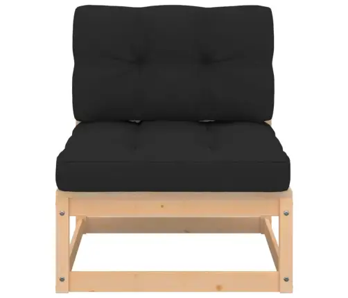 6-Osaline Aiamööbli Komplekt Patjadega, Männipuit