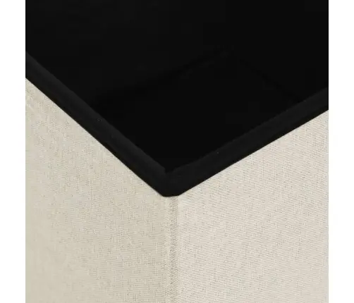 Soliņš Ar Kasti, Salokāms, Balts, Mākslīgais Lins Vidaxl