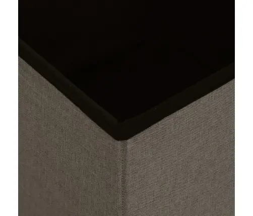 Sulankstoma Taburetė-Daiktadėžė, Rudos Spalvos, Dirbtinis Linas