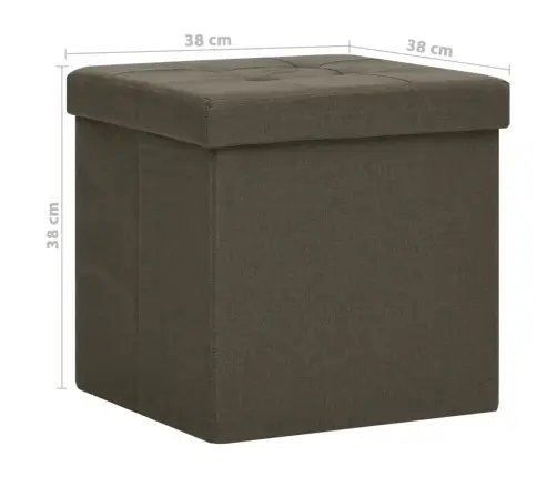 Sulankstoma Taburetė-Daiktadėžė, Tamsiai Ruda, Dirbtinis Linas